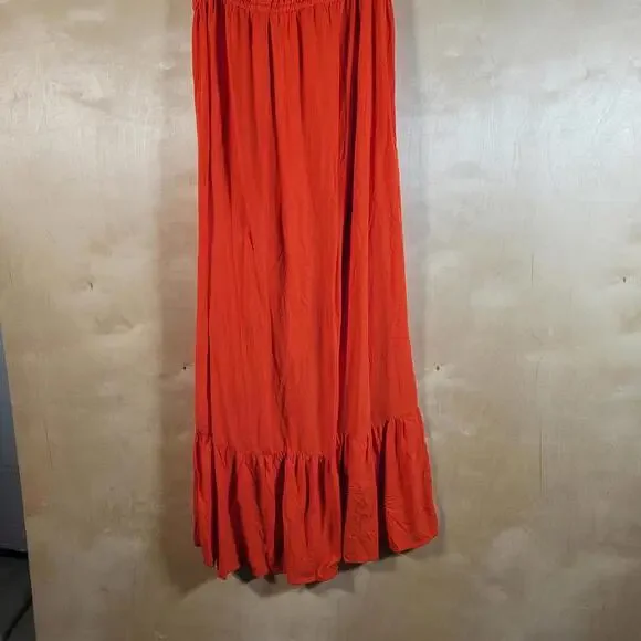 Cotton On Flamenco Off Shoulder Empire Waist Maxi Dress Women Sz L NWT - Picture 9 of 9